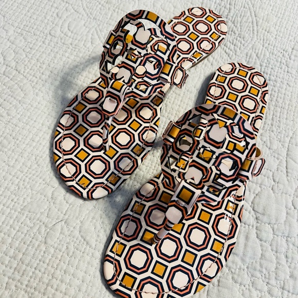 NWB Ballet Pink Octagon square printed patent leather Tory Burch Miller 9.5 - Picture 2 of 7